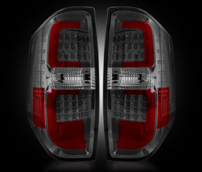 2014-2017 Toyota Tundra Rear Brake & Reverse Smoked Taillights w Brake LED Bulbs