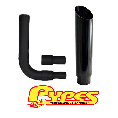 Ford Truck 6.7 Powerstroke Super Duty Diesel 6" Miter Cut PYPES Black Stack Kit