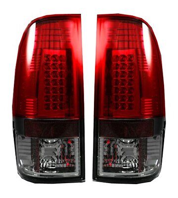 1999-07 Ford SuperDuty & 1997-2003 F-150 LED Tail Lights w/ Smoked Dark Red Lens