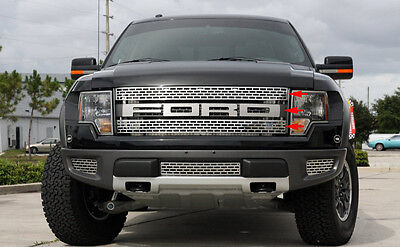 2010-2014 Ford F-150 Raptor Polished Stainless  Upper Grille & FORD Letters