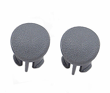 1987-1993 Mustang Door Armrest Pad Plugs LH Drivers Side Grey Gray - Pair