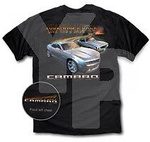 Chevrolet LS2 Look Who's Back Black Cotton T-Shirt Shirt with Silver Camaro - XL