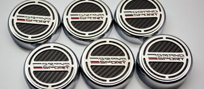 2016-2019 Chevy C7 Corvette Grand Sport Carbon Fiber Fluid Cap Covers Auto Trans