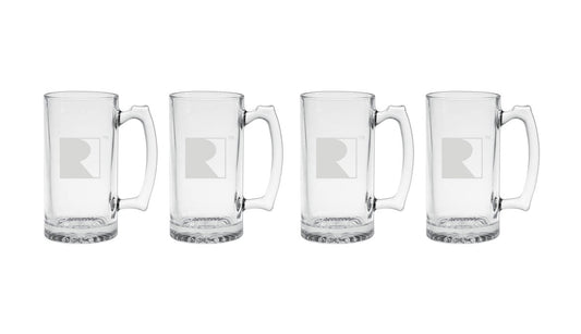 Ford Mustang F150 Roush Heavy Large Drinking Beer Glasses Mugs 25oz Set of Four