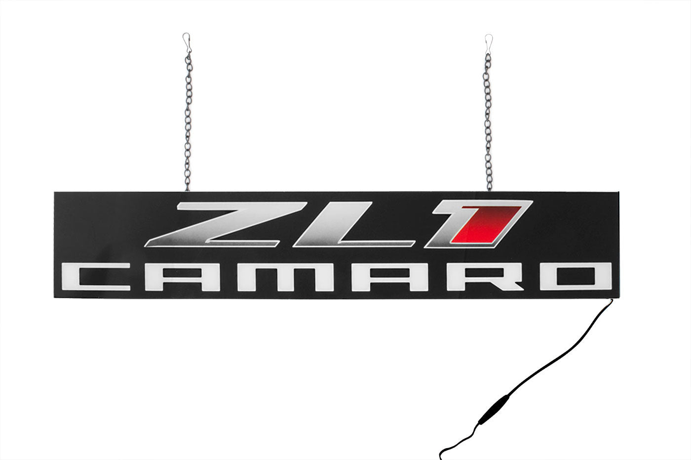 Chevrolet Camaro ZL1 Slim LED Light Up Garage Man Cave Wall Sign 37" x 7"