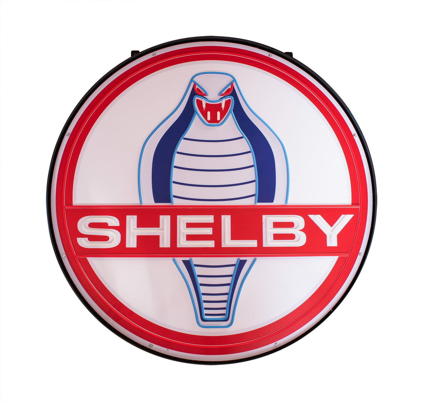 Shelby Cobra Snake 36" Round Garage Wall Light Up LED Sign