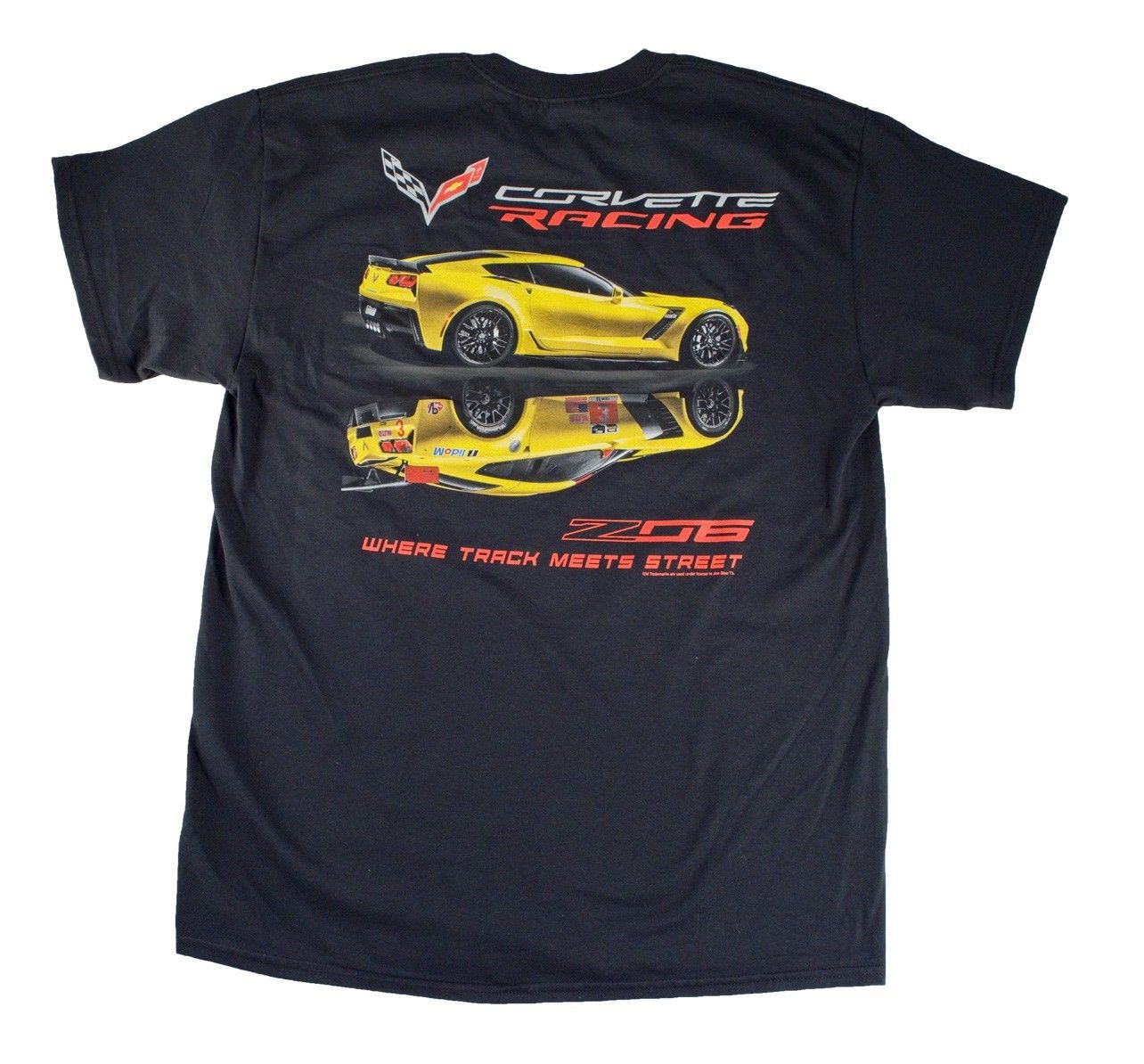 2015 2016 2017 Corvette Racing C7R Z06 Where Track Meets Street Black Shirt LG