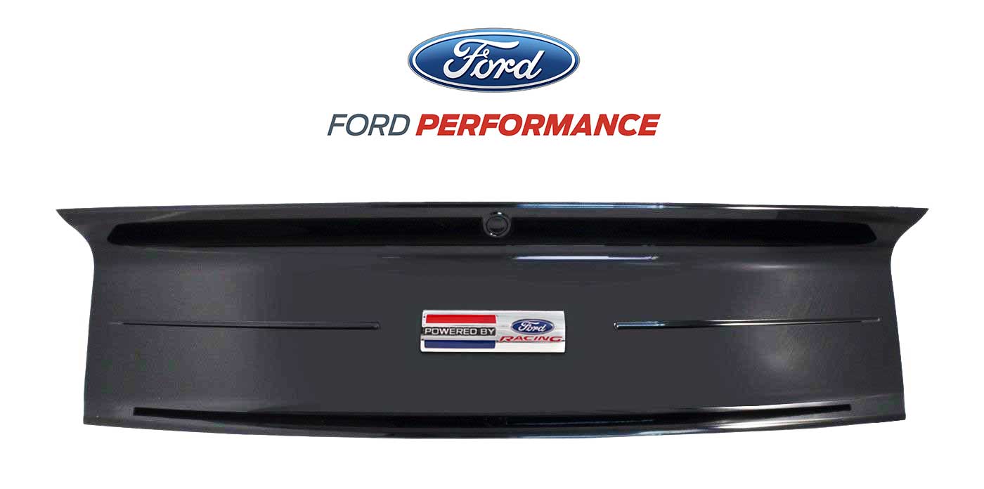 2015-2023 Mustang Rear Deck Lid Trunk Trim Panel w Powered By Ford Racing Emblem