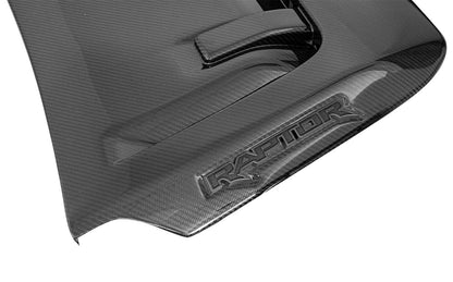 2021-2024 Ford F-150 Raptor OEM Real Carbon Fiber Rear Tailgate, Hood Vent & Fender Side Vents - Gloss Finish