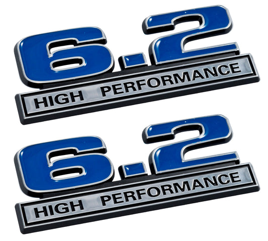 Camaro ZL1 Corvette LS3 Blue & Chrome 6.2 High Performance 5' Fender Emblems