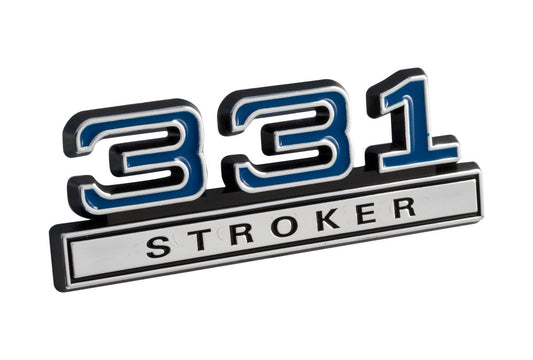 Ford Mustang Blue & Chrome 331 331ci Stroker Engine 3D Stick On Emblem