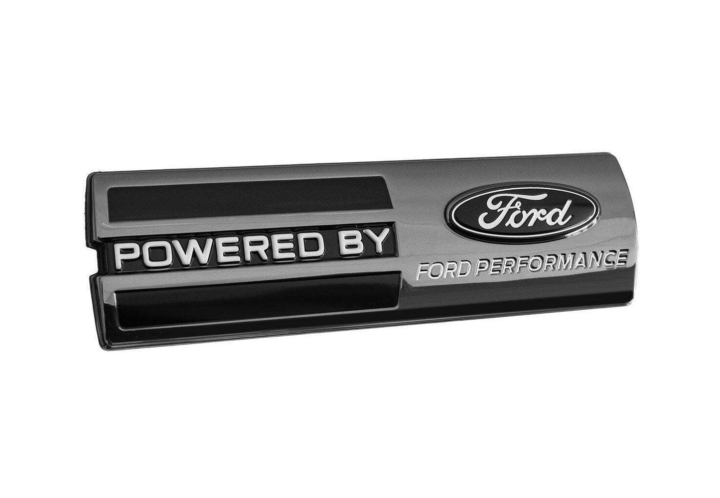 OEM Powered By Ford Performance 5.5" Fender Emblem Badge Two Tone Black