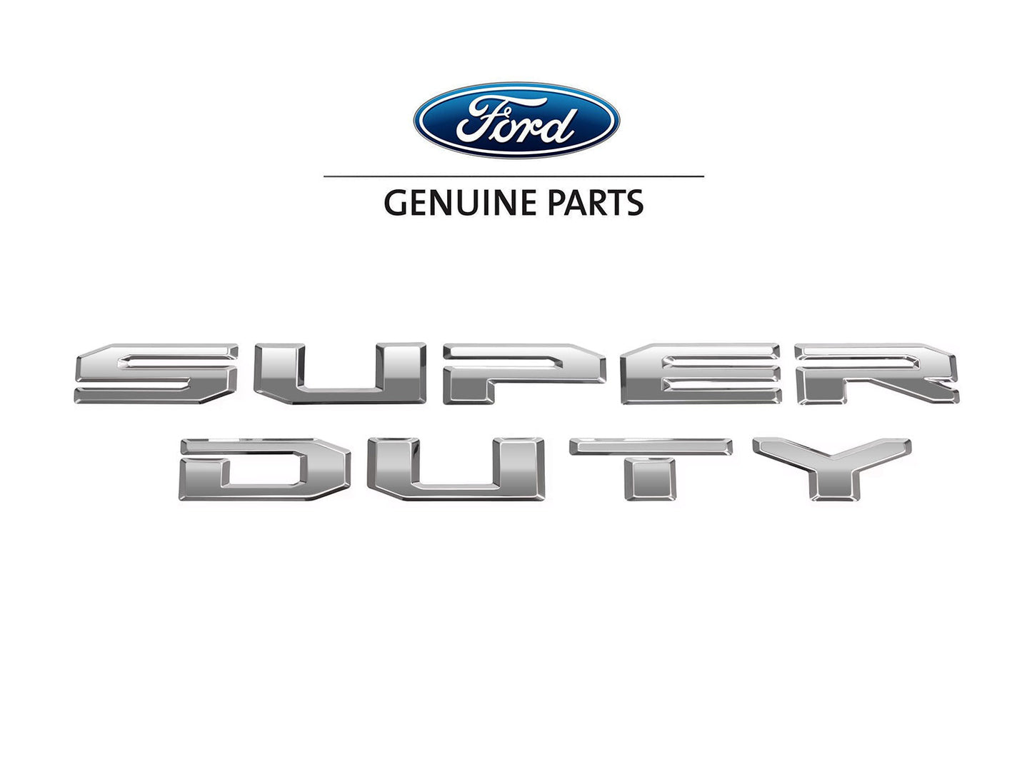 2020-2022 Ford Super Duty OEM VLC3Z-9942528-A Polished Stainless Tailgate Letter Emblems