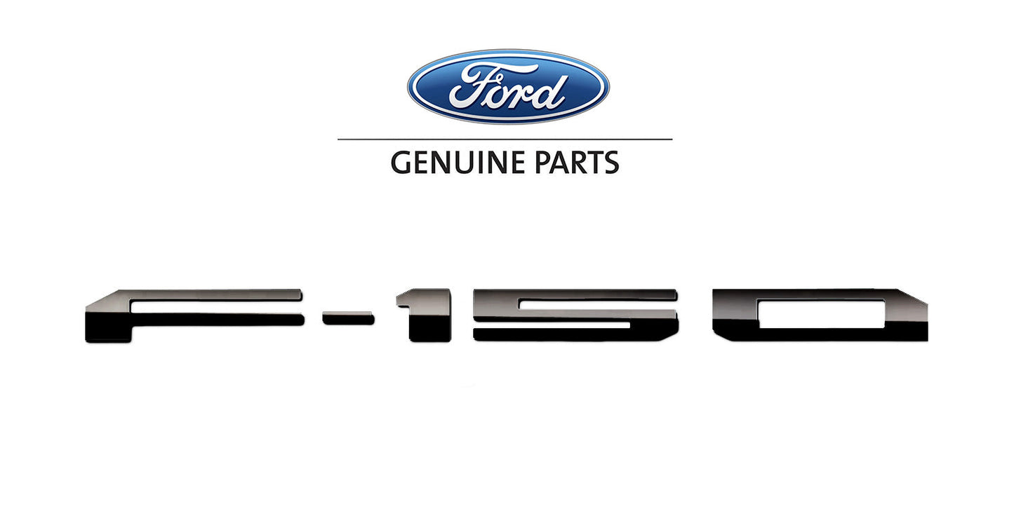2018-2020 Ford F-150 OEM VJL3Z-9942528-B Black Platinum Stainless Tailgate Letter Emblems