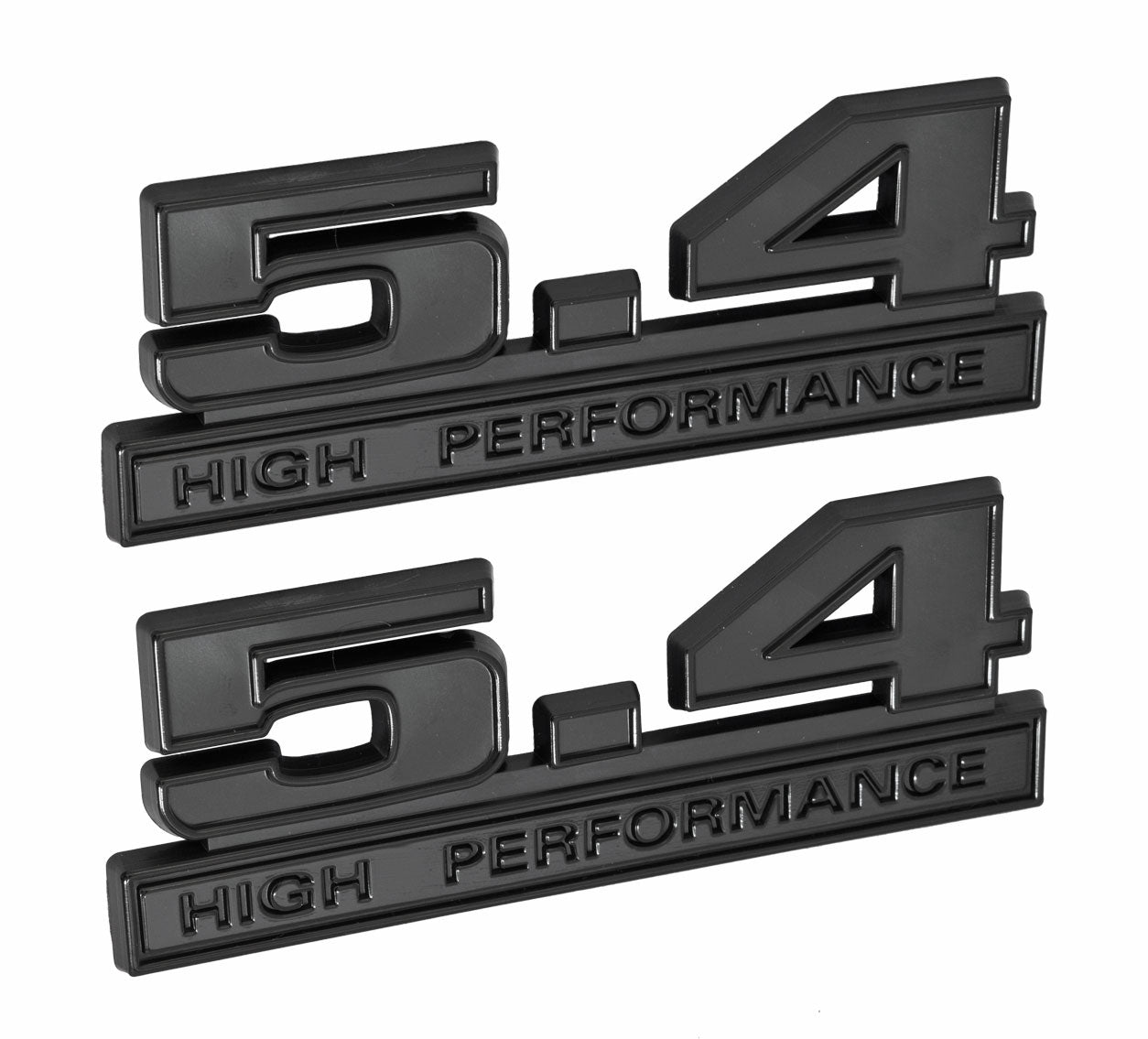 Ford Mustang Black 5.4 High Performance Fender Emblems Badges 5" x 1.75" - Pair