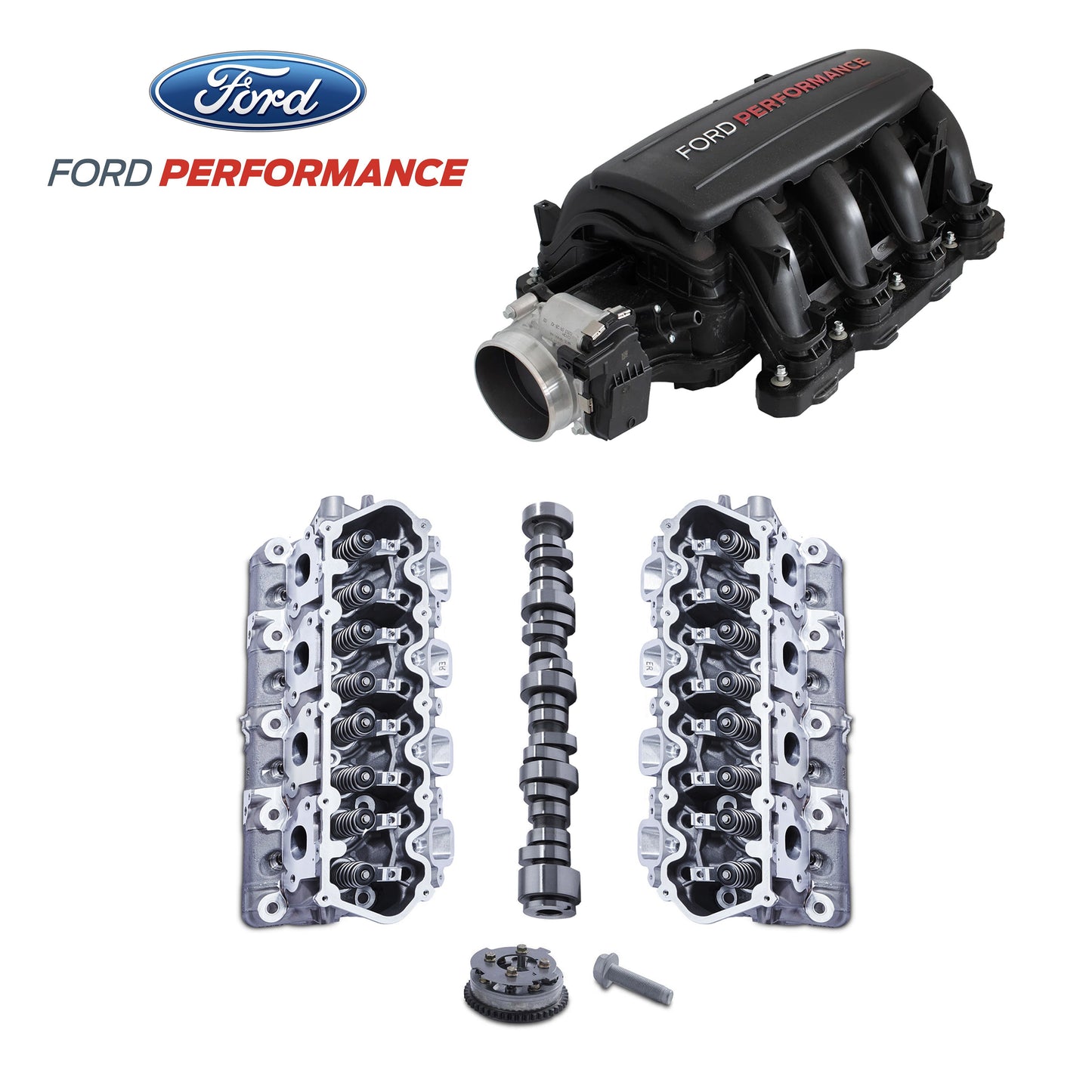 Ford Performance 7.3L Megazilla Engine Intake, Throttle Body, Camshaft, & Ported Cylinder Heads