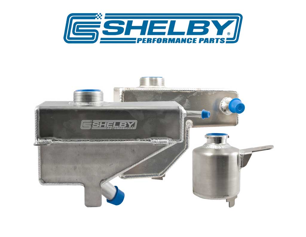 2007-2010 Shelby GT500 NOS 3pc Brushed Aluminum Engine Coolant Reservoir Tanks