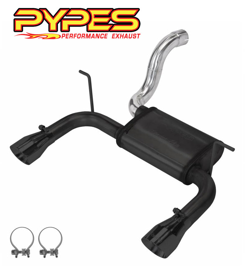 2018-2020 Jeep JL Pypes SJJ24S Dual Exit Axle Back Exhaust System Black 4" Tips