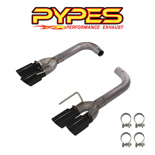 2018-2023 Ford Mustang GT Pypes SFM88MSB Axle Back 3" Exhaust System w/ 4" Black Quad Tips