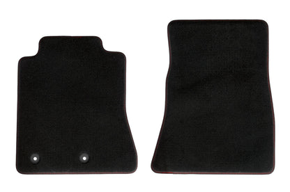 2015-2023 Mustang Genuine Ford 2pc Front Floor Mats Black w/ Red Stitching