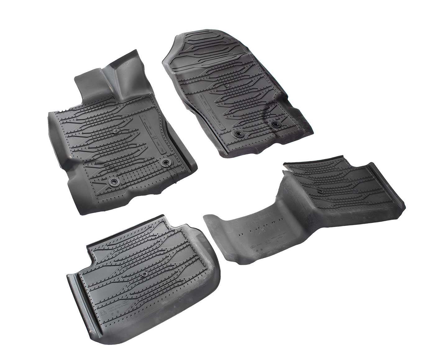 2019-2020 Ford Ranger Super Crew OEM KB3Z-2613300-AA 4pc Rubber Floor Mat Liners