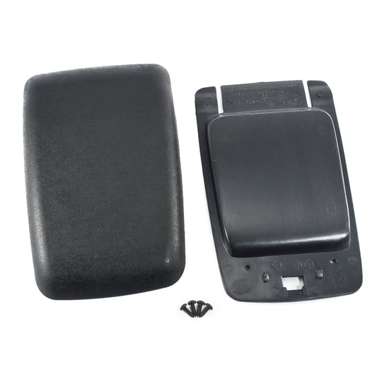 1987-1993 Mustang Black Center Console Arm Rest Pad Cover & Trim Panel Base Kit