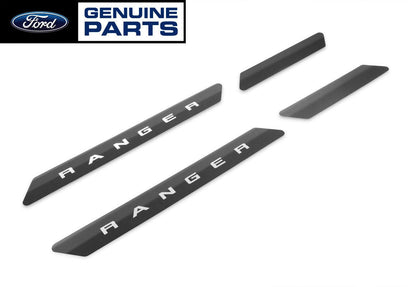 2019-2023 Ford Ranger Supercrew OEM Black Platinum Stainless Door Sill Plates