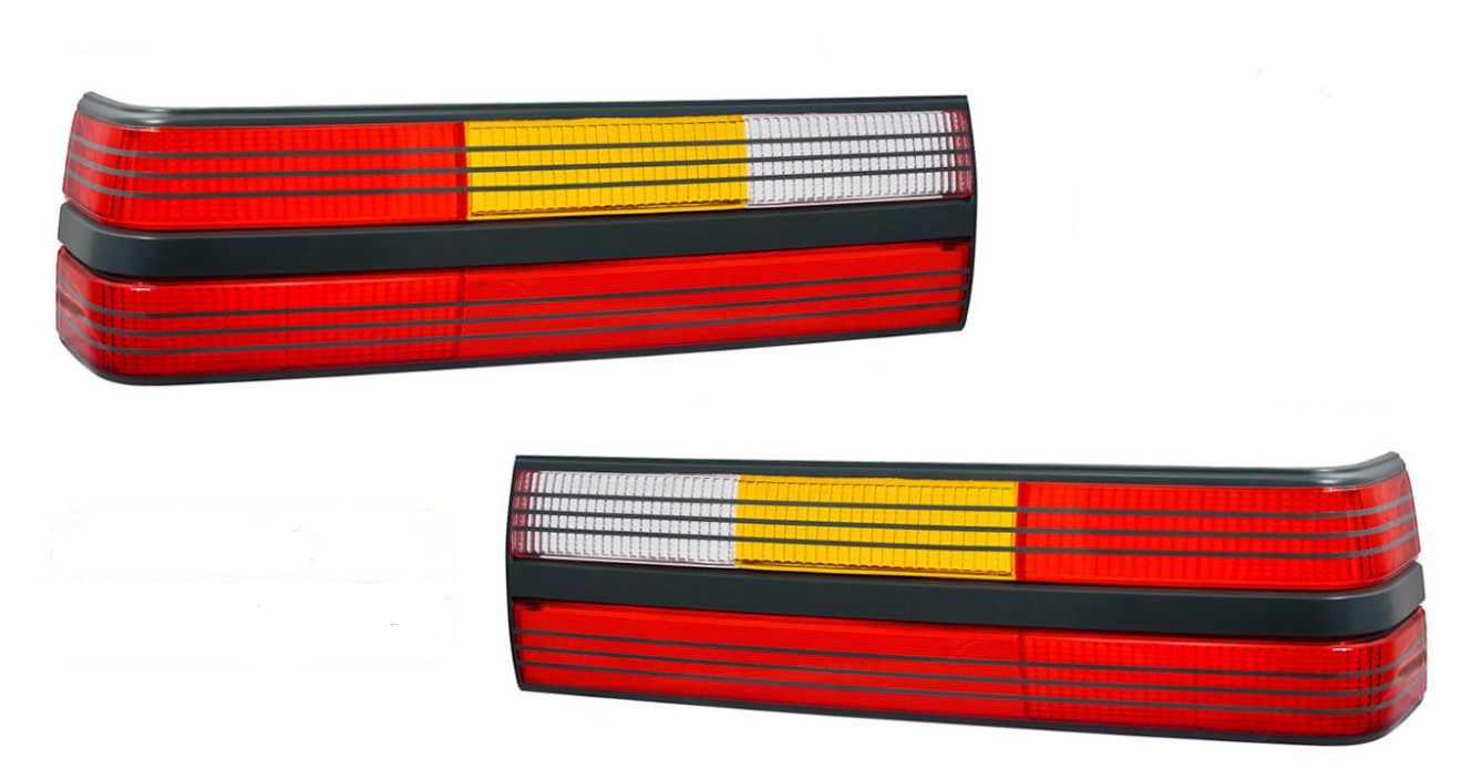 1984-1986 Mustang SVO, 1993 Cobra Taillights w/ Black Stripes Pair LH RH