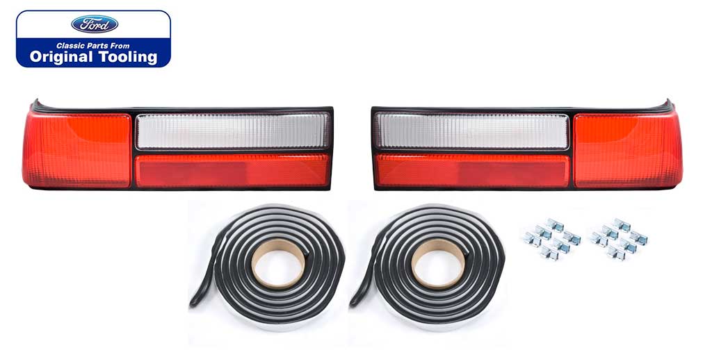 1987-1993 Mustang LX OEM Tail Light Taillights Lenses w/ Clips & Sealer LH RH PR