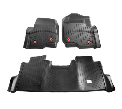 2020-2024 Ford Super Duty F250 F350 F450 Roush WeatherTech Rubber 3pc Front & Rear Floor Mat Liners