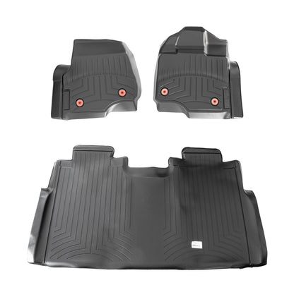 2015-2024 Ford F150 Roush 421975 WeatherTech Rubber 3pc Front & Rear Floor Mat Liners