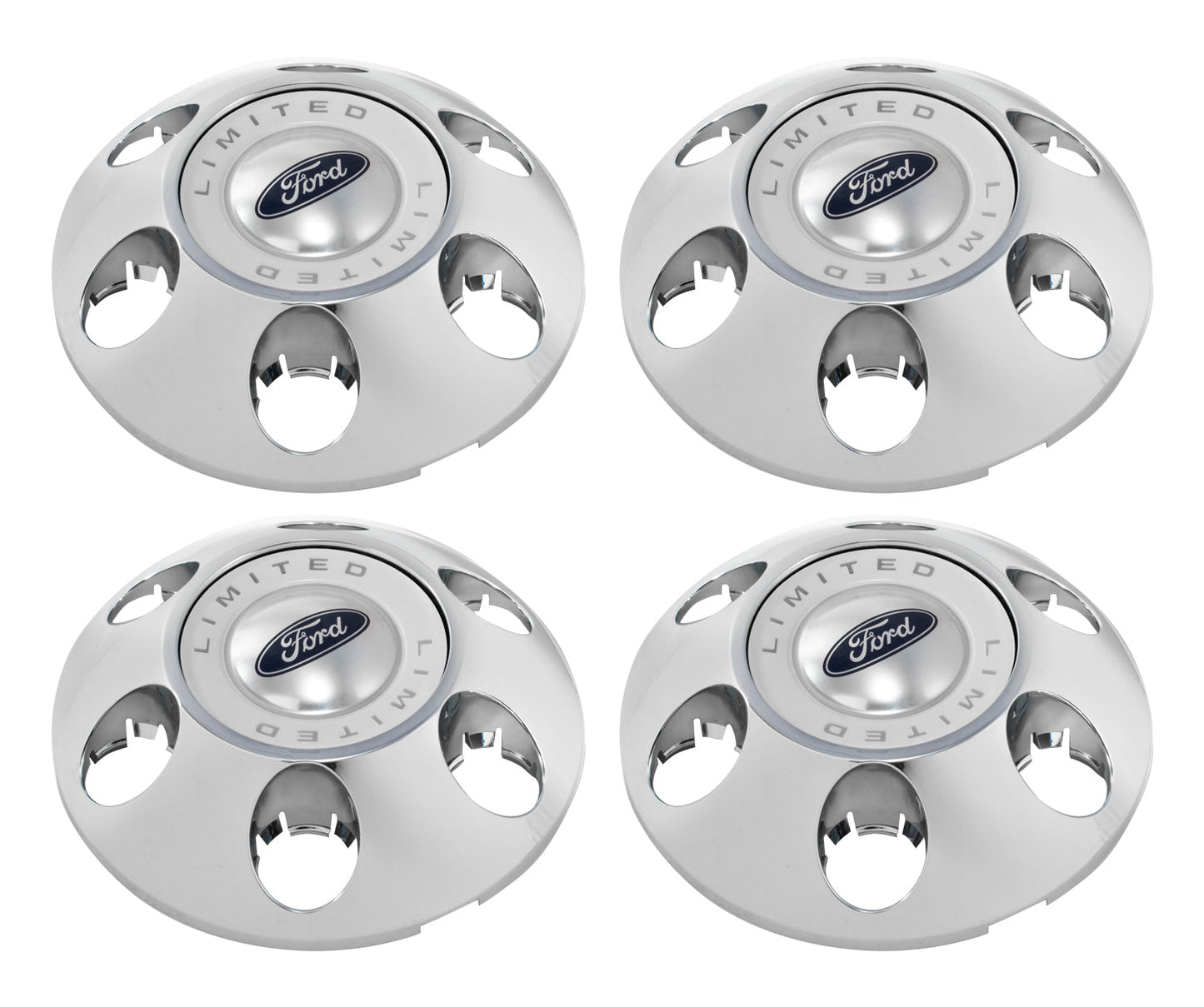 2007-2008 F-150 Genuine Ford OEM "Limited" Wheel Center Hub Caps - Set of 4