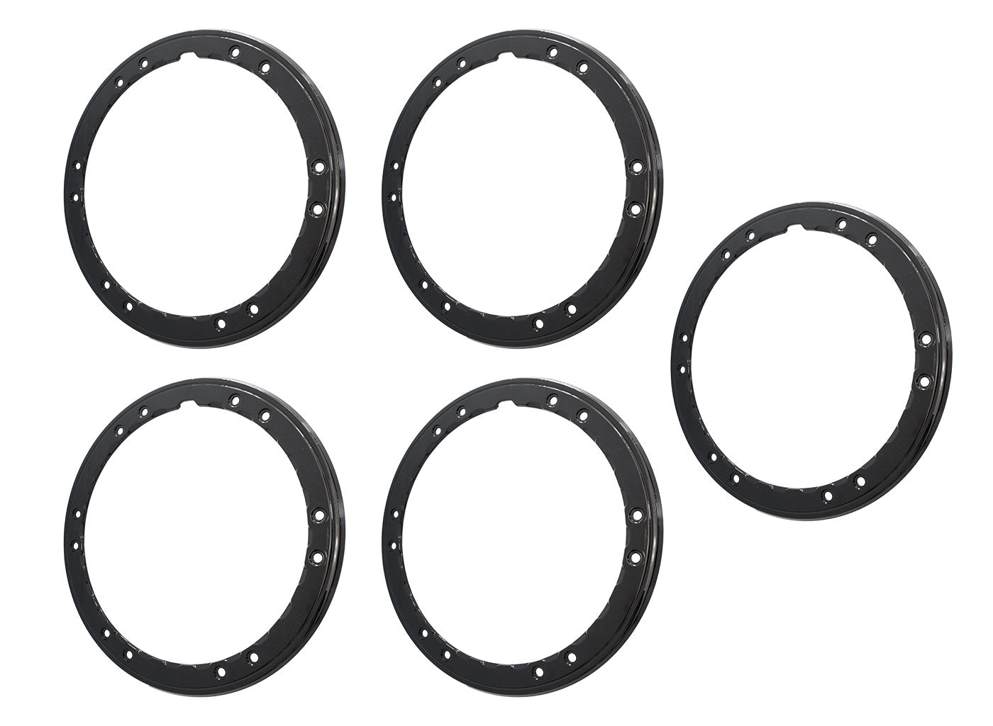 2021-2024 Bronco Genuine Ford 5pc Gloss Black Aluminum Bead Lock Trim Ring Kit