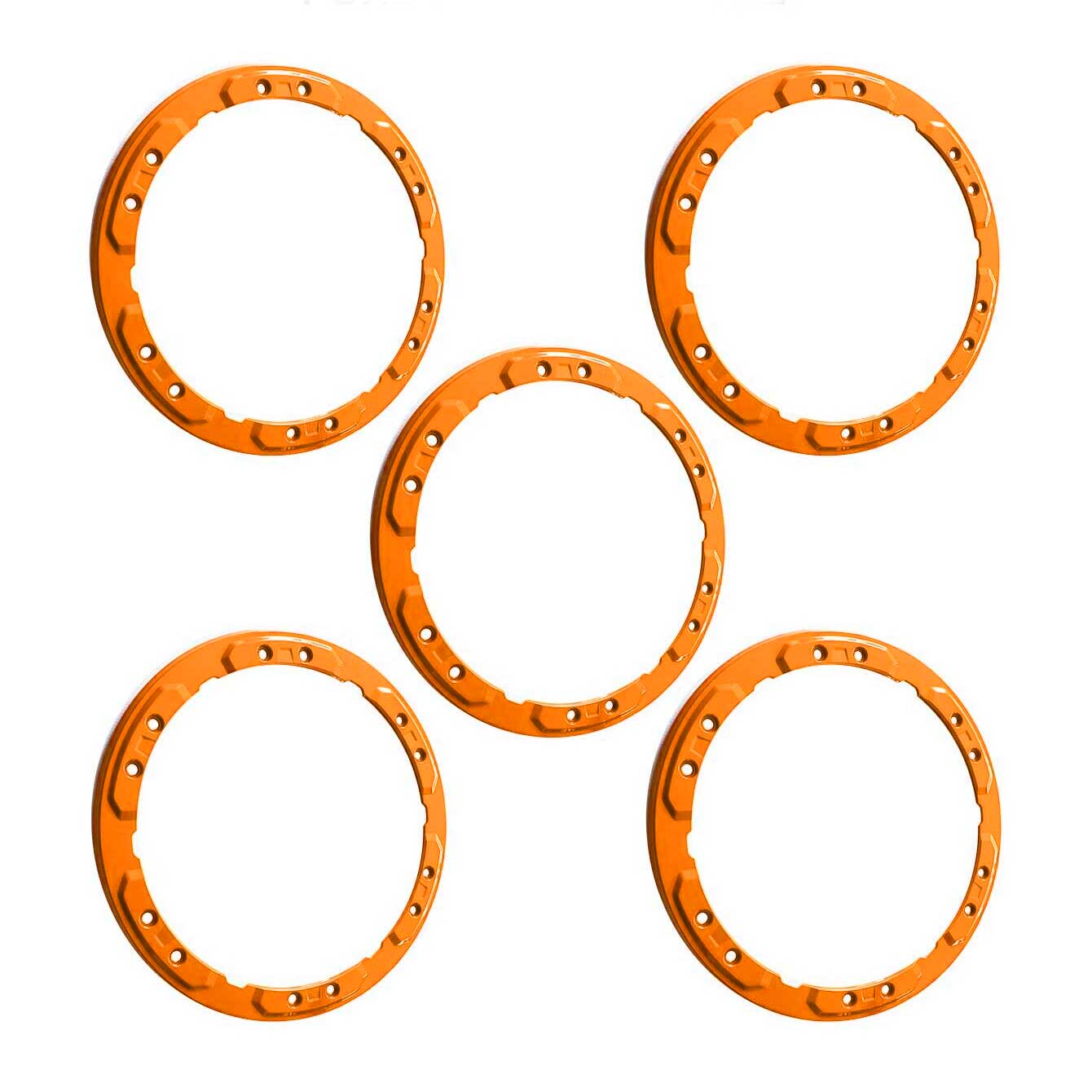 2021-2024 Bronco Ford OEM M-1021K-BLO 5pc Orange Bead Lock Wheel Trim Ring Kit