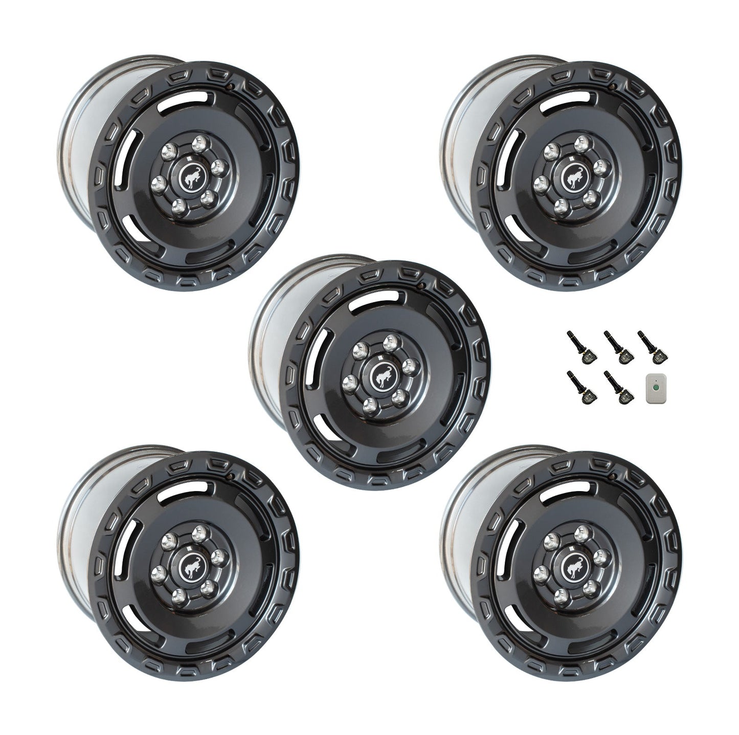 2021-2023 Ford Bronco Everglades OEM M-1007K-P1785E 5pc Wheels & TPMS Kit