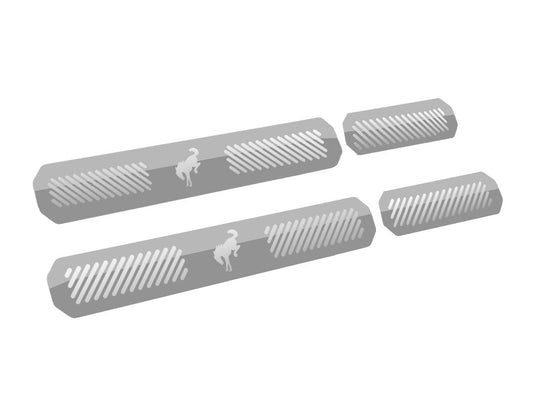 2021-2024 Bronco 4-Door Genuine Ford Sill Step Plates Polished Stainless Steel