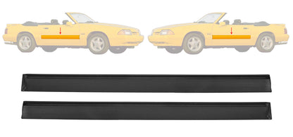 1987-1993 Mustang LX Door Body Side Moldings Mouldings strips - Pair