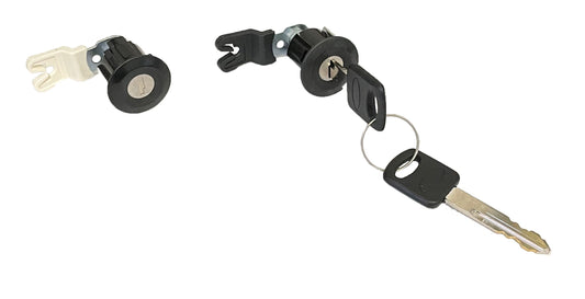 1996-2004 Mustang & Cobra Outside Door Lock Set LH & RH W/ Black Bezels & Keys