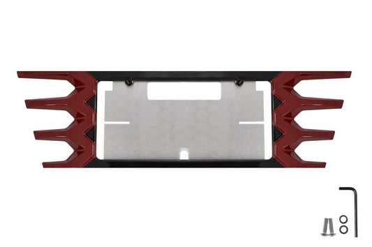 2014-2019 C7 Corvette Rear License Plate Frame - G1E Long Beach Red & Black