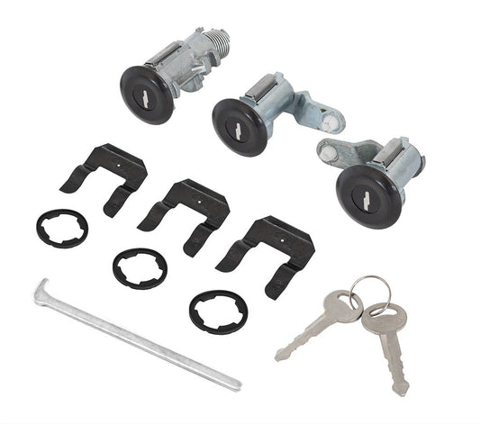 1981-1986 Ford Mustang Black Door, Trunk, Hatch, 3pc Lock Set