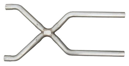 Exhaust X-Pipe Kit Intermediate Pipe 2.5 in Crossover Hardware Incl Natural 409 Stainless Steel Pypes Exhaust