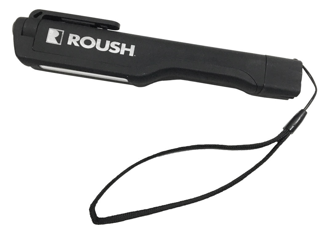 Roush High Output 80 Lumen LED Pocket 6.5" Mini Work Light Pen Magnet Black