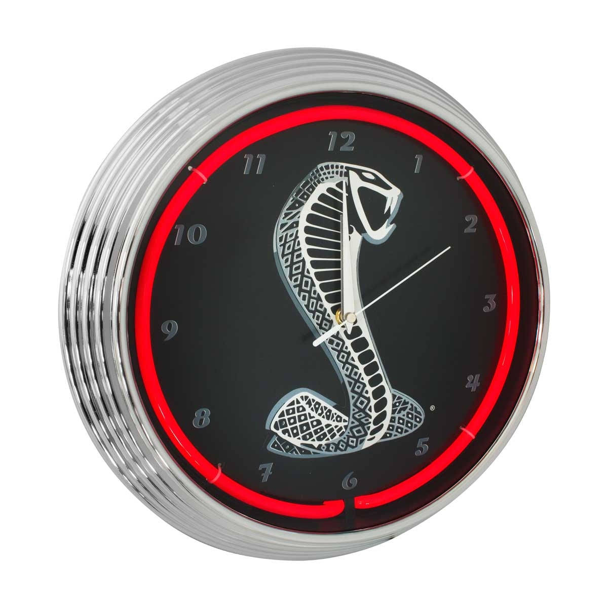 1993-2004 Mustang SVT Cobra Snake Red Light Up Neon Garage Man Cave Wall Clock