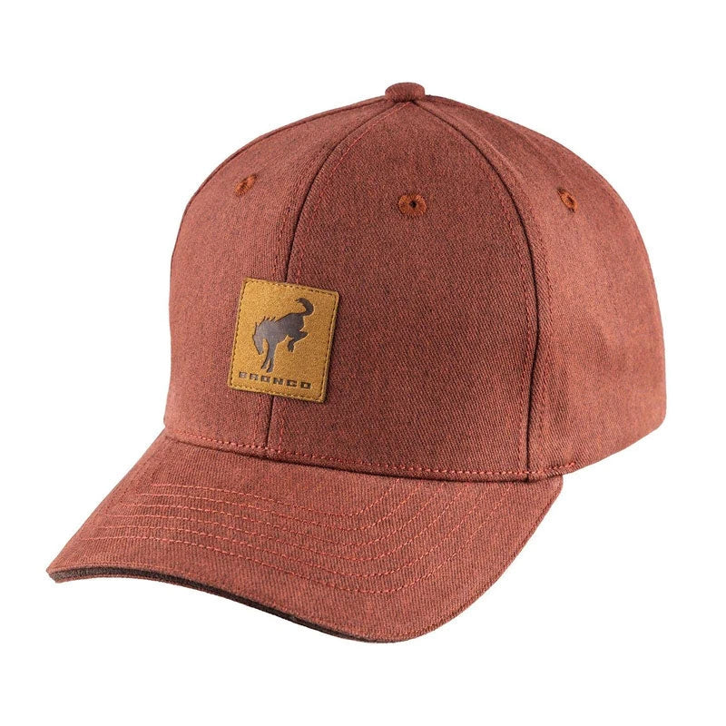 2021-2023 Bronco Genuine Ford Burnt Orange Bucking Horse Logo Adjustable Hat Cap