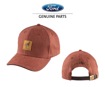 2021-2023 Bronco Genuine Ford Burnt Orange Bucking Horse Logo Adjustable Hat Cap