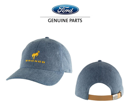 2021-2023 Bronco Genuine Ford Bucking Horse Logo Blue Adjustable Hat Cap