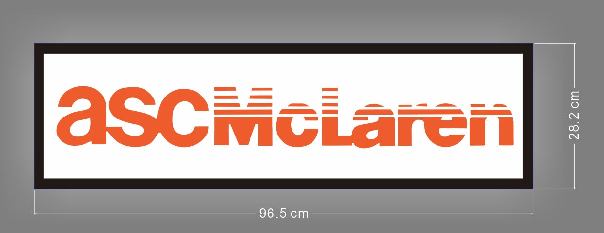 ASC McLaren Large LED Light Up Garage Man Cave Wall Sign 38