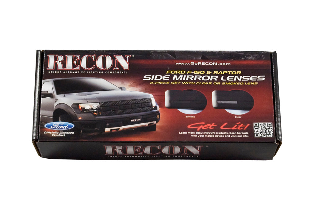 2009-2014 Ford F-150 & SVT Raptor Truck Side Mirror Dark Smoked Lenses LH & RH
