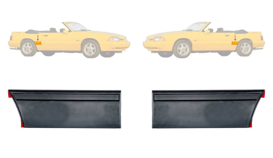 87-93 Mustang LX  of Quarter Body Molding Mouldings (Pair)