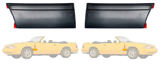 1987-93 Mustang LX Rear of Fender / Front Wheel Body Moldings - Left & Right Set